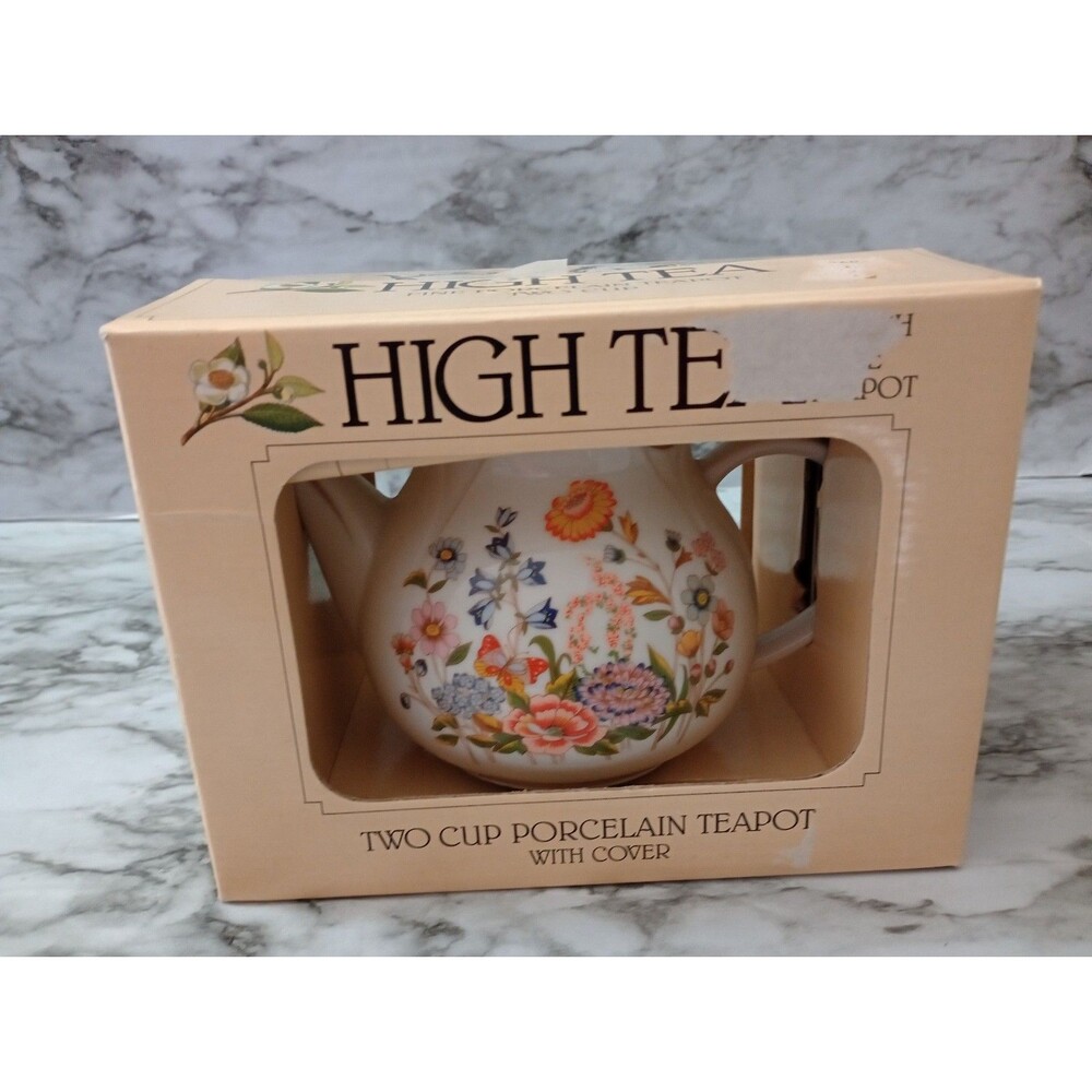 NIB Robinson Design Group High Tea Porcelain 2 Cup Teapot with Lid Japan